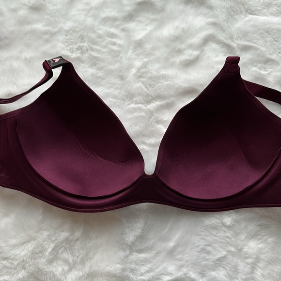NWT Victorias Secret Lined Demi Wireless Bra Burgundy size 32DD - Picture 5 of 6